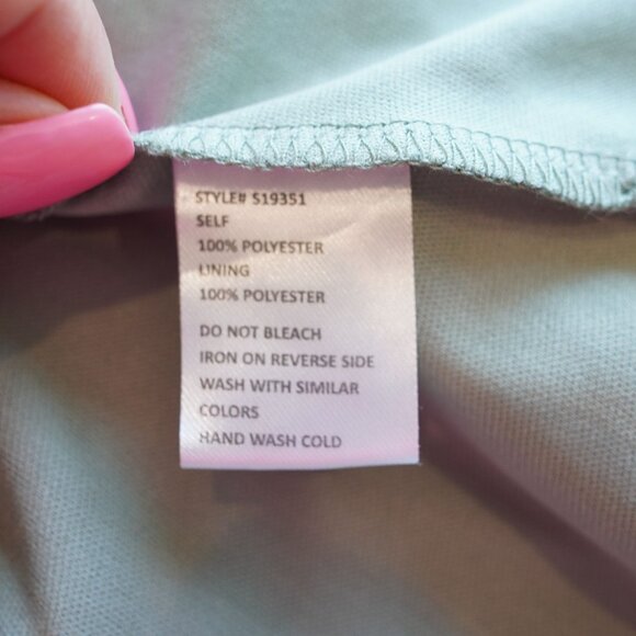 Baltic Born Sage Green Faux Wrap Maxi Dress‎ 2X Flutter Sleeve Lined - Picture 16 of 16